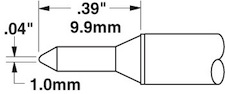 Solder Tip, Smart Heat PowerTips, STTC-131Metcal  